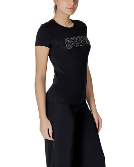Guess Black Cotton T-Shirt