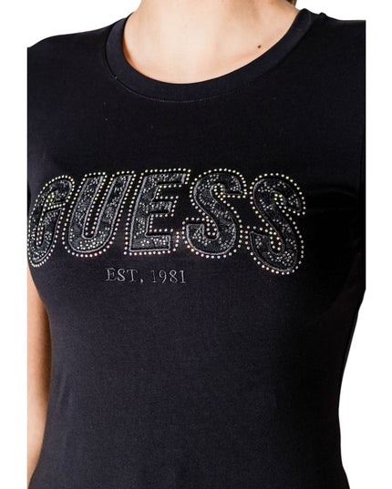 Guess Black Cotton T-Shirt