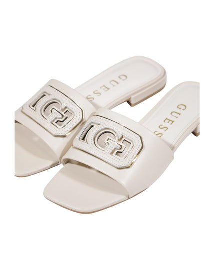 Guess Cream Leather Sandals