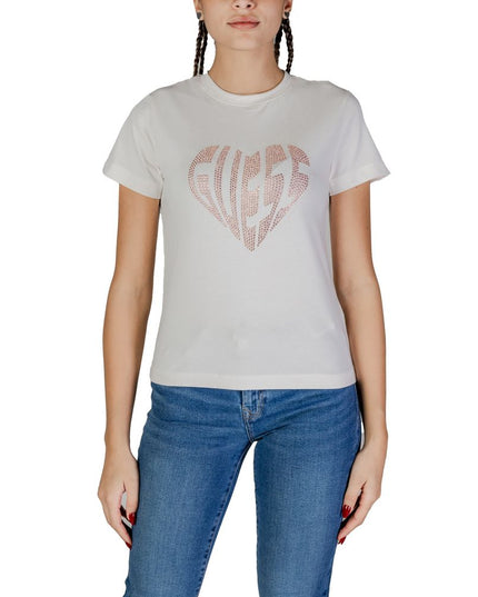 Guess Active Cream Cotton T-Shirt