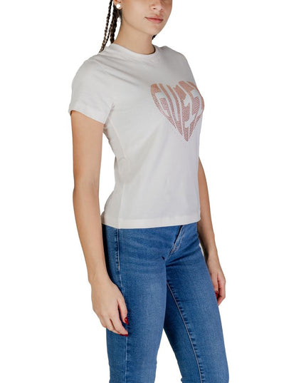 Guess Active Cream Cotton T-Shirt