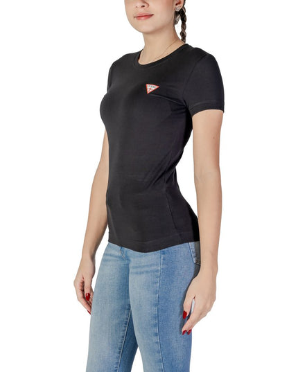 Guess Black Cotton T-Shirt