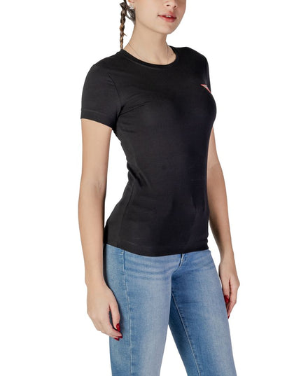 Guess Black Cotton T-Shirt
