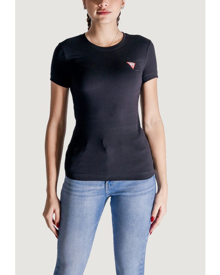 Guess Black Cotton T-Shirt