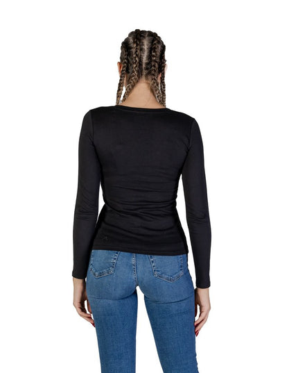 Guess Black Cotton Long Sleeve T-Shirt