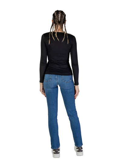 Guess Black Cotton Long Sleeve T-Shirt