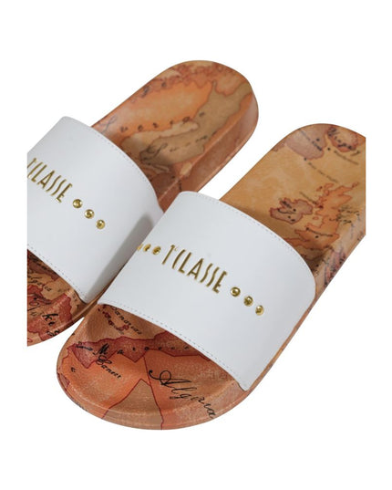 Alviero Martini Prima Classe White Polyethylene Slippers