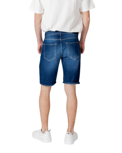 Antony Morato Blue Cotton Bermuda Shorts
