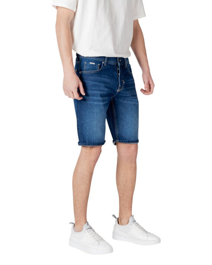 Antony Morato Blue Cotton Bermuda Shorts