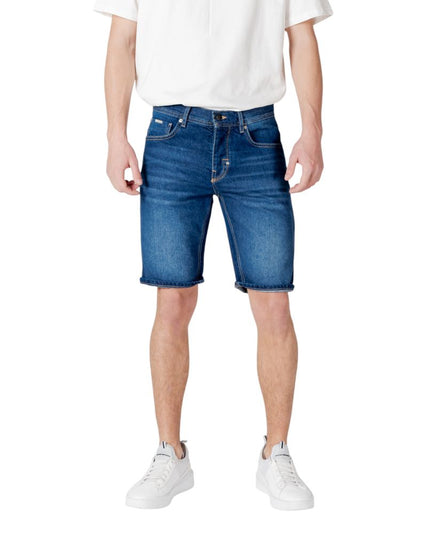 Antony Morato Blue Cotton Bermuda Shorts