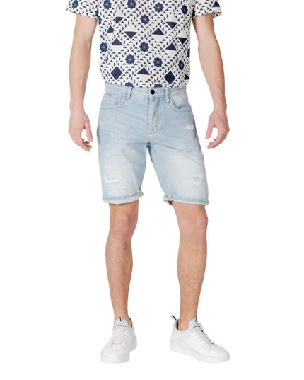 Antony Morato Light Blue Cotton Bermuda Shorts