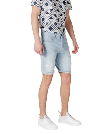 Antony Morato Light Blue Cotton Bermuda Shorts