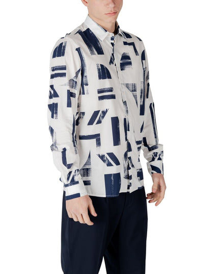 Antony Morato Blue Viscose Shirt