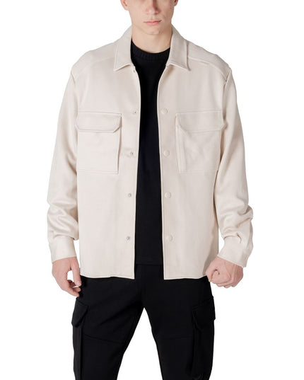 Antony Morato Cream Cotton Sweatshirt