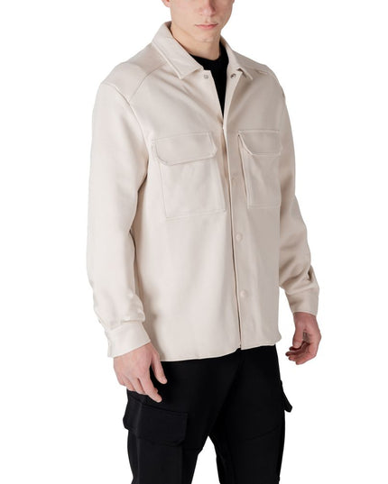 Antony Morato Cream Cotton Sweatshirt