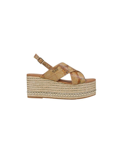 Alviero Martini Prima Classe Beige Polyethylene Platform Sandals