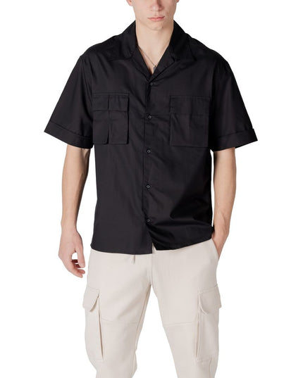 Antony Morato Black Lyocell Shortsleeve Shirt