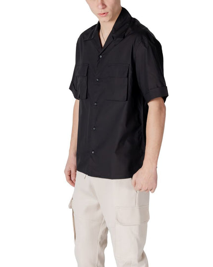 Antony Morato Black Lyocell Shortsleeve Shirt