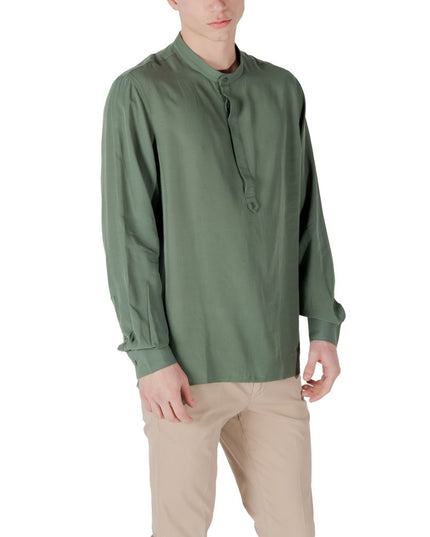 Antony Morato Green Lyocell Shirt