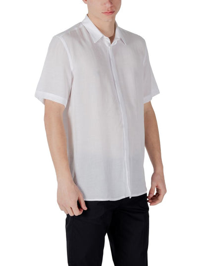Antony Morato White Lyocell Shortsleeve Shirt