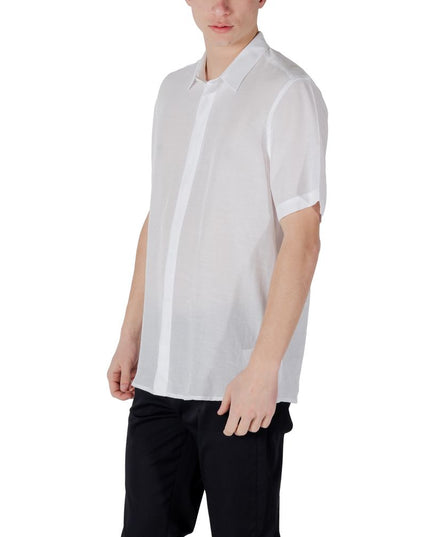 Antony Morato White Lyocell Shortsleeve Shirt