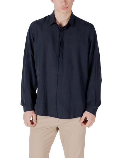 Antony Morato Blue Lyocell Shirt