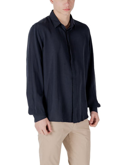 Antony Morato Blue Lyocell Shirt