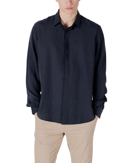 Antony Morato Blue Lyocell Shirt