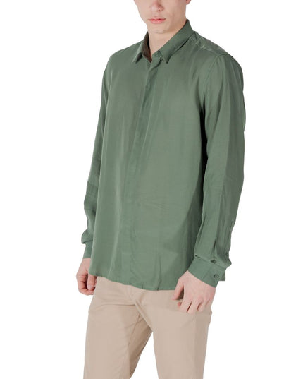Antony Morato Green Lyocell Shirt