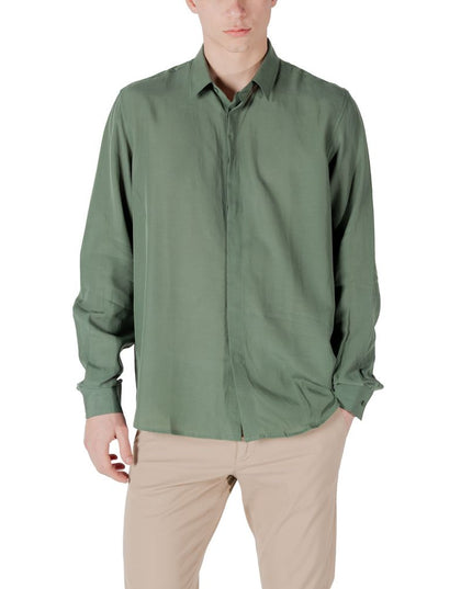 Antony Morato Green Lyocell Shirt