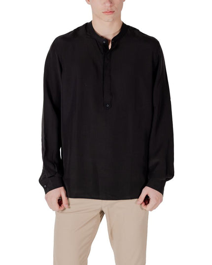 Antony Morato Black Lyocell Shirt