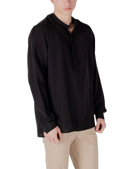 Antony Morato Black Lyocell Shirt
