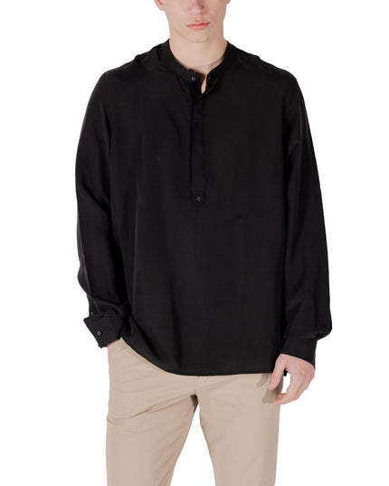 Antony Morato Black Lyocell Shirt