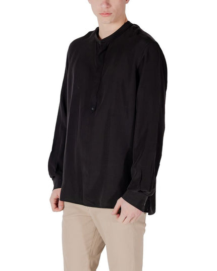 Antony Morato Black Lyocell Shirt