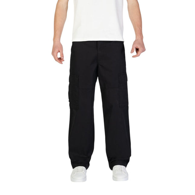 Jack Jones Black Cotton Cargo Pants