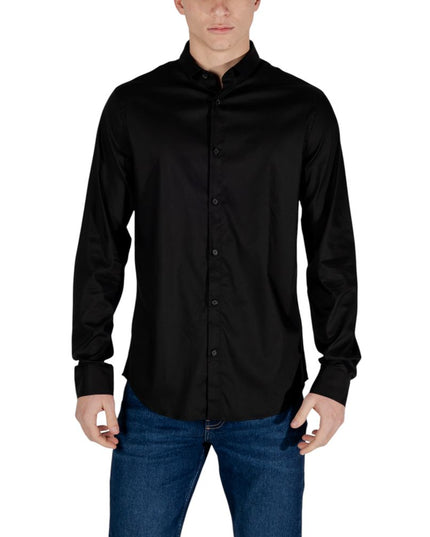 Armani Exchange Black Lyocell Shirt