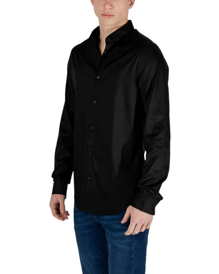Armani Exchange Black Lyocell Shirt