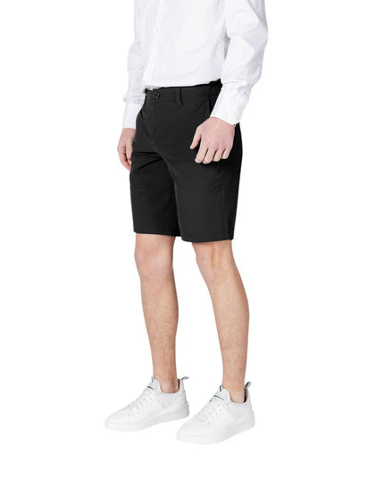 Armani Exchange Black Polyamide Bermuda Shorts