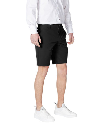 Armani Exchange Black Polyamide Bermuda Shorts