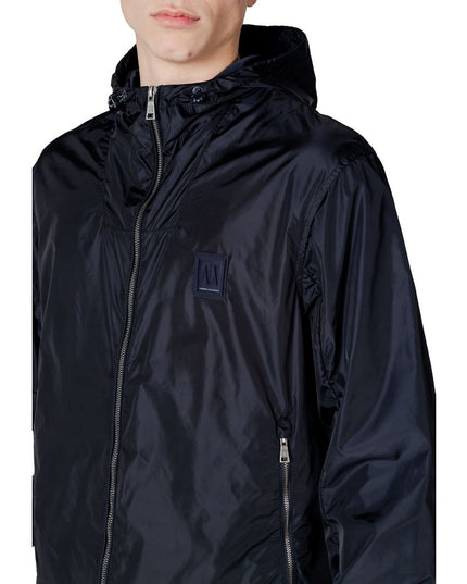 Armani Exchange Blue Polyamide Shell Jacket