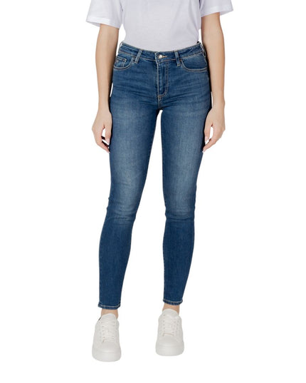 Armani Exchange Blue Cotton Skinny Jean