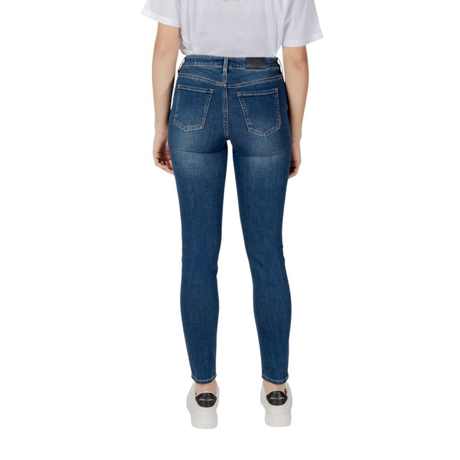 Armani Exchange Blue Cotton Skinny Jean
