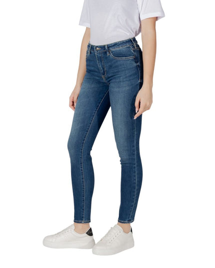 Armani Exchange Blue Cotton Skinny Jean
