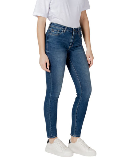 Armani Exchange Blue Cotton Skinny Jean