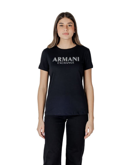 Armani Exchange Black Cotton Long Sleeve T-Shirt