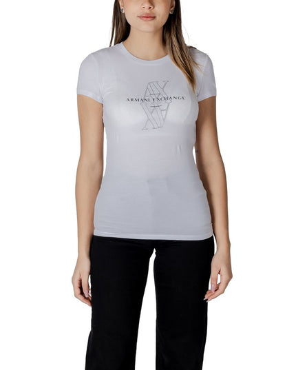 Armani Exchange White Cotton T-Shirt