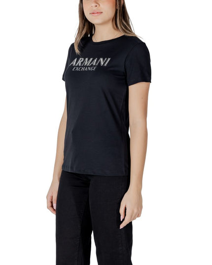 Armani Exchange Black Cotton Long Sleeve T-Shirt