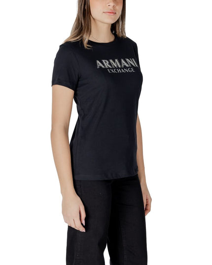 Armani Exchange Black Cotton Long Sleeve T-Shirt