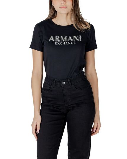 Armani Exchange Black Cotton Long Sleeve T-Shirt