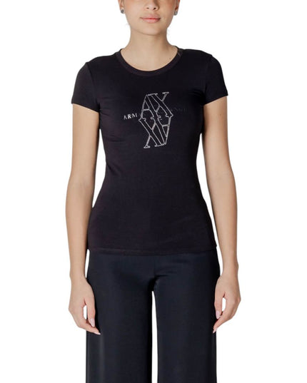 Armani Exchange Black Cotton T-Shirt